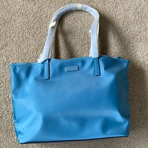 Brand new Kate spade top zip tote bag in Niagara blue